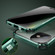 iPhone 12 mini Four-corner Shockproof Anti-peeping Magnetic Metal Frame Double-sided Tempered Glass Case  - Dark Green