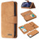 iPhone 12 mini Detachable Frosted Magnetic Horizontal Flip Leather Case with Card Slots & Holder & Zipper Wallet & Photo Frame  - Brown