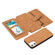 iPhone 12 mini Detachable Frosted Magnetic Horizontal Flip Leather Case with Card Slots & Holder & Zipper Wallet & Photo Frame  - Brown