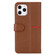 iPhone 12 mini GEBEI Top-grain Leather Horizontal Flip Protective Case with Holder & Card Slots & Wallet & Photo Frame  - Brown