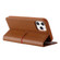 iPhone 12 mini GEBEI Top-grain Leather Horizontal Flip Protective Case with Holder & Card Slots & Wallet & Photo Frame  - Brown
