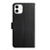 iPhone 12 mini Genuine Leather Fingerprint-proof Horizontal Flip Phone Case  - Black