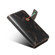 iPhone 12 mini Denior Oil Wax Cowhide DK Magnetic Button Leather Phone Case - Black