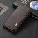 iPhone 12 mini KHAZNEH Side-Magnetic Litchi Genuine Leather RFID Case  - Brown
