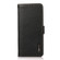 iPhone 12 mini KHAZNEH Side-Magnetic Litchi Genuine Leather RFID Case  - Black