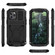 iPhone 12 mini R-JUST Shockproof Waterproof Dust-proof Metal + Silicone Protective Case with Holder  - Black