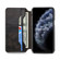 iPhone 12 mini Denior Oil Wax Top Layer Cowhide Simple Flip Leather Case - Black