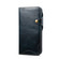 iPhone 12 mini Denior Oil Wax Cowhide Magnetic Button Genuine Leather Case - Dark Blue