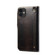 iPhone 12 mini Denior Oil Wax Cowhide Magnetic Button Genuine Leather Case - Black