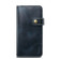 iPhone 12 mini Denior Oil Wax Cowhide DK Magnetic Button Leather Phone Case - Dark Blue