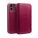 iPhone 12 mini QIALINO Crocodile Texture Horizontal Flip Leather Case with Card Slots & Wallet  - Rose Red