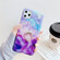 iPhone 11 TPU Smooth Marble with Ring Metal Rhinestone Bracket Mobile Phone Protective Case - Purple Stone Q7