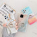 iPhone 11 TPU Smooth Marble with Ring Metal Rhinestone Bracket Mobile Phone Protective Case - Rainbow Q5