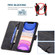 iPhone 11 Magnetic Clasp RFID Blocking Anti-Theft Leather Case with Holder & Card Slots & Wallet  - Black