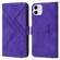 iPhone 11 RFID Geometric Line Flip Leather Phone Case  - Purple
