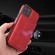 iPhone 11 Calf Texture Magnetic Case  - Red