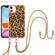 iPhone 11 Electroplating Dual-side IMD Phone Case with Lanyard - Leopard Print