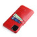 iPhone 11 Fierre Shann Retro Oil Wax Texture PU Leather Case with Card Slots  - Red