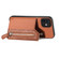 iPhone 11 Carbon Fiber Horizontal Flip Zipper Wallet Phone Case - Brown