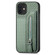 iPhone 11 Carbon Fiber Horizontal Flip Zipper Wallet Phone Case - Green