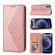 iPhone 11 Cubic Grid Calf Texture Magnetic Closure Leather Phone Case - Rose Gold