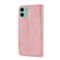 iPhone 11 Cubic Grid Calf Texture Magnetic Closure Leather Phone Case - Rose Gold