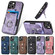iPhone 11 Retro Skin-feel Ring Card Wallet Phone Case - Purple