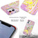 iPhone 11 Laser Glitter Watercolor Pattern Shockproof Protective Case with Ring Holder  - FD5