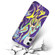 iPhone 11 Laser Glitter Watercolor Pattern Shockproof Protective Case with Ring Holder  - FD3