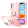 iPhone 11 PC + Rubber 3-layers Shockproof Protective Case with Rotating Holder  - Rose Gold