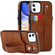 iPhone 11 Crazy Horse Texture Shockproof TPU + PU Leather Case with Card Slot & Wrist Strap Holder  - Brown