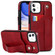 iPhone 11 Crazy Horse Texture Shockproof TPU + PU Leather Case with Card Slot & Wrist Strap Holder  - Red