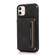 Three-fold Leather Phone Case with Card Slot & Wallet & Holder iPhone 11 - Black