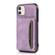 Three-fold Leather Phone Case with Card Slot & Wallet & Holder iPhone 11 - Purple