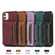 Three-fold Leather Phone Case with Card Slot & Wallet & Holder iPhone 11 - Purple