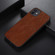 iPhone 11 Genuine Leather Double Color Crazy Horse Phone Case  - Brown