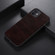 iPhone 11 Genuine Leather Double Color Crazy Horse Phone Case  - Coffee