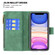 iPhone 11 Flying Butterfly Embossing Pattern Zipper Horizontal Flip Leather Case with Holder & Card Slots & Wallet - Green