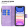 iPhone 11 Flying Butterfly Embossing Pattern Zipper Horizontal Flip Leather Case with Holder & Card Slots & Wallet - Purple