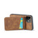 iPhone 11 Fierre Shann Crazy Horse Card Holder Back Cover PU Phone Case - Brown