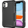 iPhone 11 3 in 1 PC + TPU Shockproof Phone Case - Black