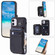 iPhone 11 Zipper Card Slots RFID Phone Case - Black