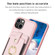 iPhone 11 BF27 Metal Ring Card Bag Holder Phone Case - Pink