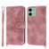 iPhone 11 Skin-feel Flowers Embossed Wallet Leather Phone Case - Pink