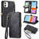 iPhone 11 Geometric Zipper Wallet Side Buckle Leather Phone Case - Black