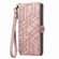 iPhone 11 Geometric Zipper Wallet Side Buckle Leather Phone Case - Pink