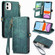 iPhone 11 Geometric Zipper Wallet Side Buckle Leather Phone Case - Green