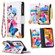 iPhone 11 Colored Drawing Pattern Zipper Horizontal Flip Leather Case with Holder & Card Slots & Wallet - Two Butterflies