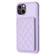 iPhone 11 BF25 Square Plaid Card Bag Holder Phone Case - Purple