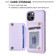 iPhone 11 BF25 Square Plaid Card Bag Holder Phone Case - Purple